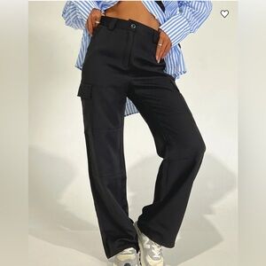 Polly Princess Kaydence Cargo Pants Women’s Size 6 High Waist Baggy Wide Leg